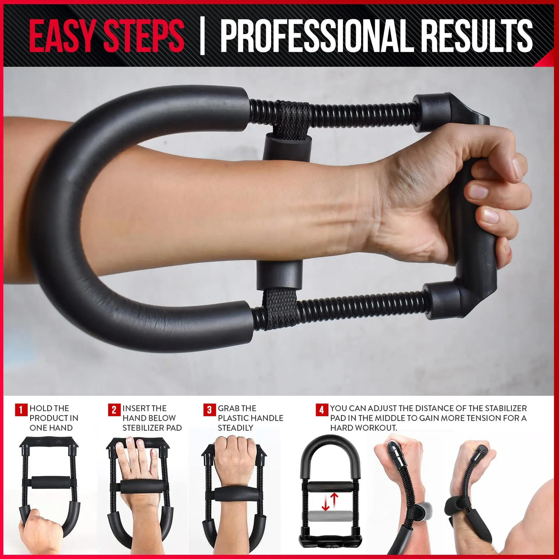 Wrist Muscles With Power Wrists Exerciser for Strength Training Arms Trainer Workout Equipments  Handle Fitness equipment_voghion.com