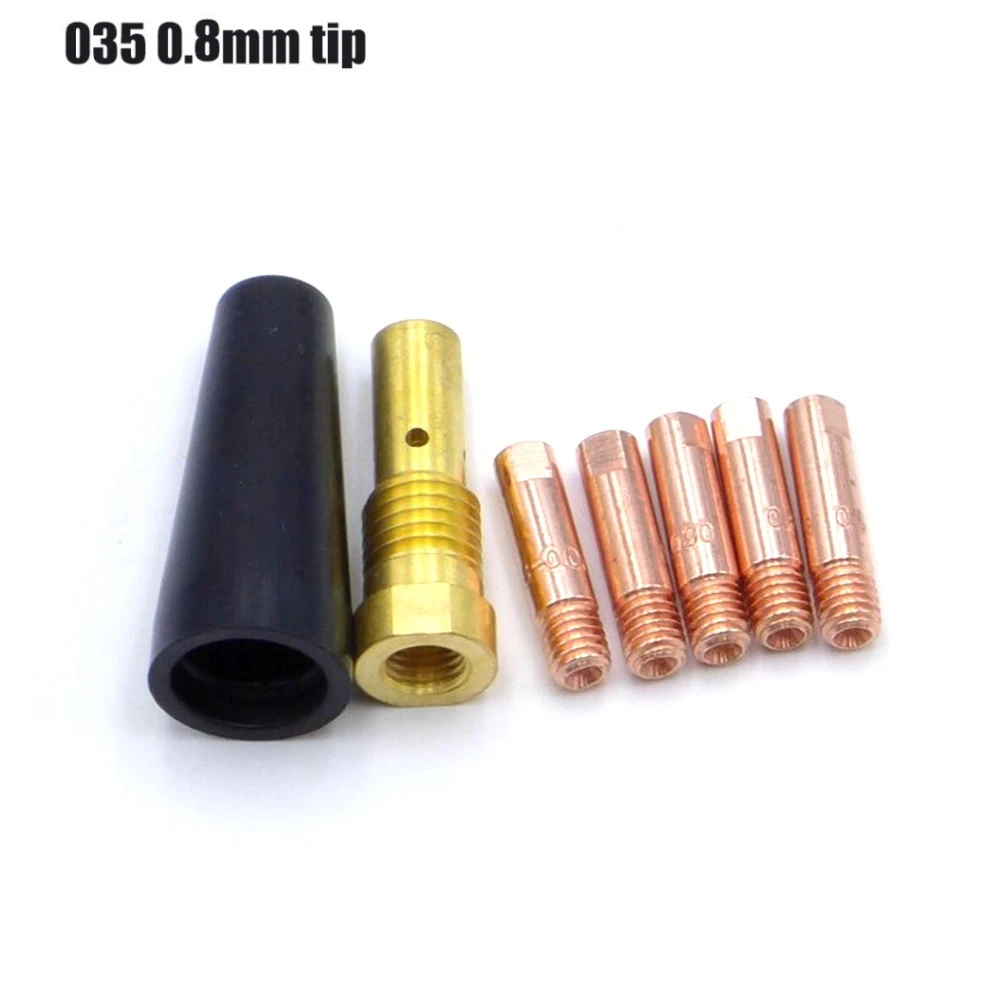 7PCS Gasless Nozzle Tips For Century FC90 Flux-Cored Wire Feed 030/035 0.8mm MIG Welder Nozzle K3493-1 Torch Welding Accessories simple welding rods