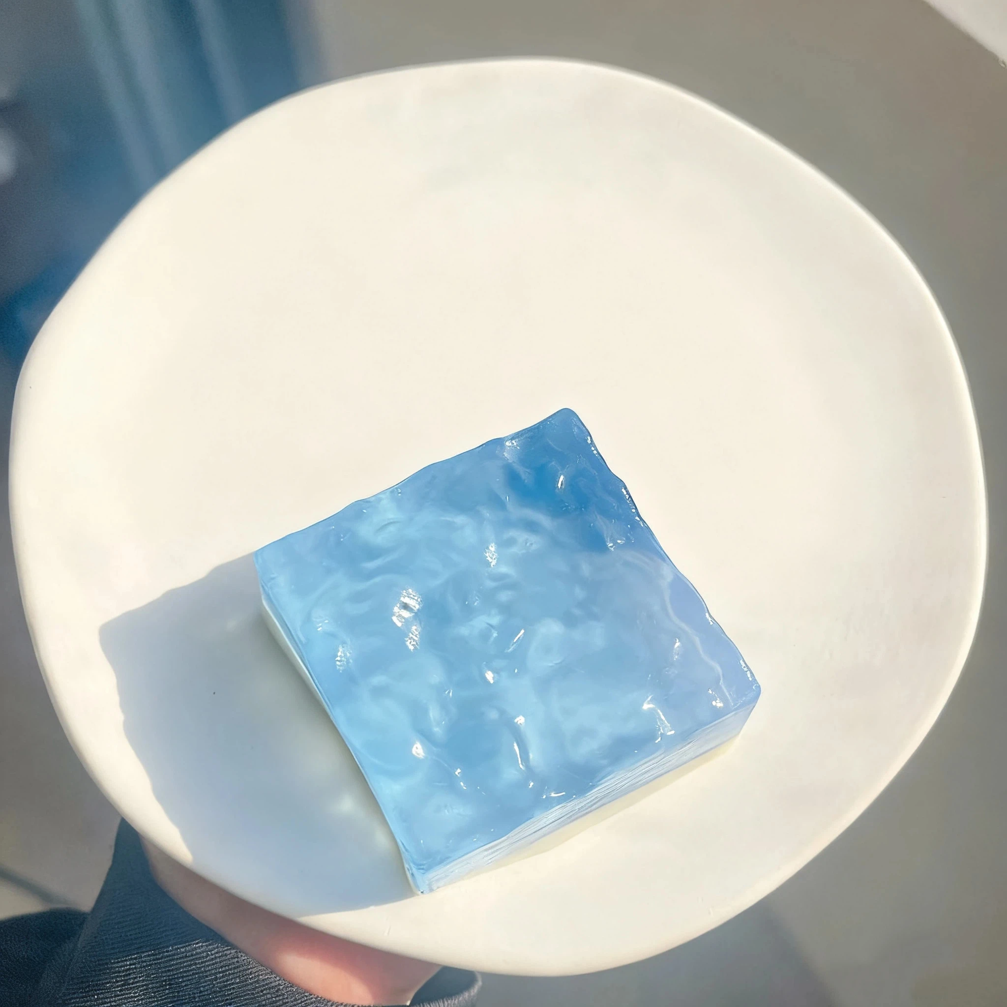 1Pcs Creative Sensory Toy Super Soft Stress-relieving Cube Transparent Ocean Sticky Props  Ocean Cube Squeeze Toys