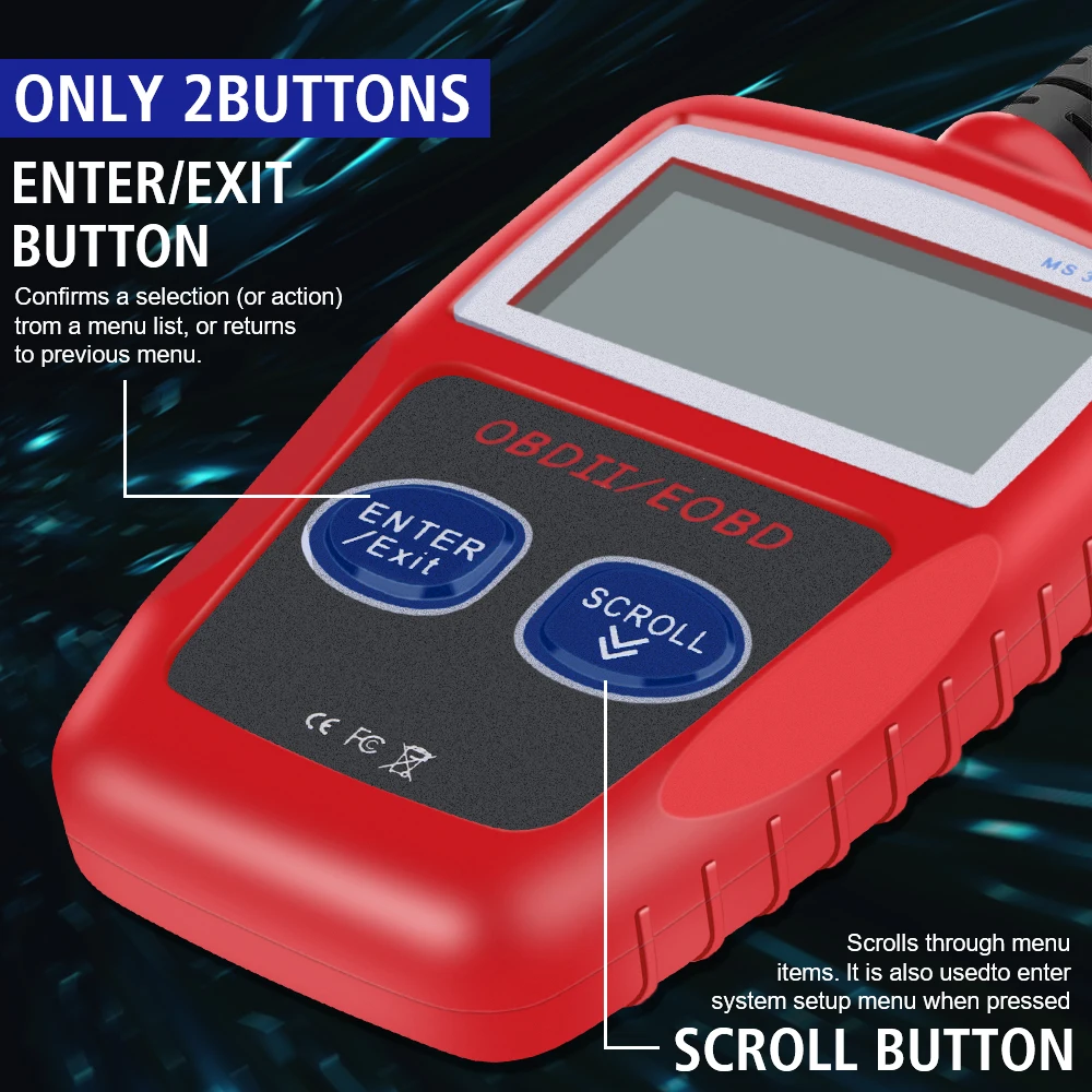 OBD2 Code Reader Digital Display Fault Code Clear 16 Pin OBD 2 Scanner Auto Accessories Universal Version Car Diagnostic Tools 4