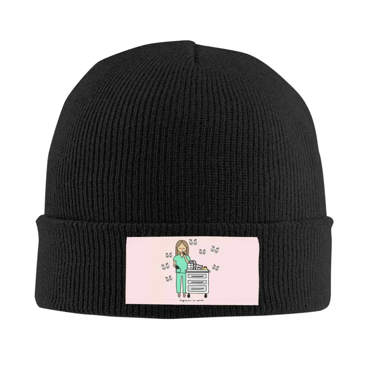 

Шапка-бини для мужчин и женщин, крутая зимняя теплая вязаная шапка унисекс, мультяшная медсестра, доктор, шапка для взрослых