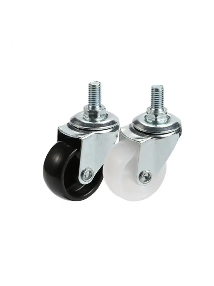 

4 Pcs/Lot 1.5 Inch Caster Screw Rod M8 /M10/M12 Clothes Hanger Special Electroplating Wheel 38mm Universal Furniture