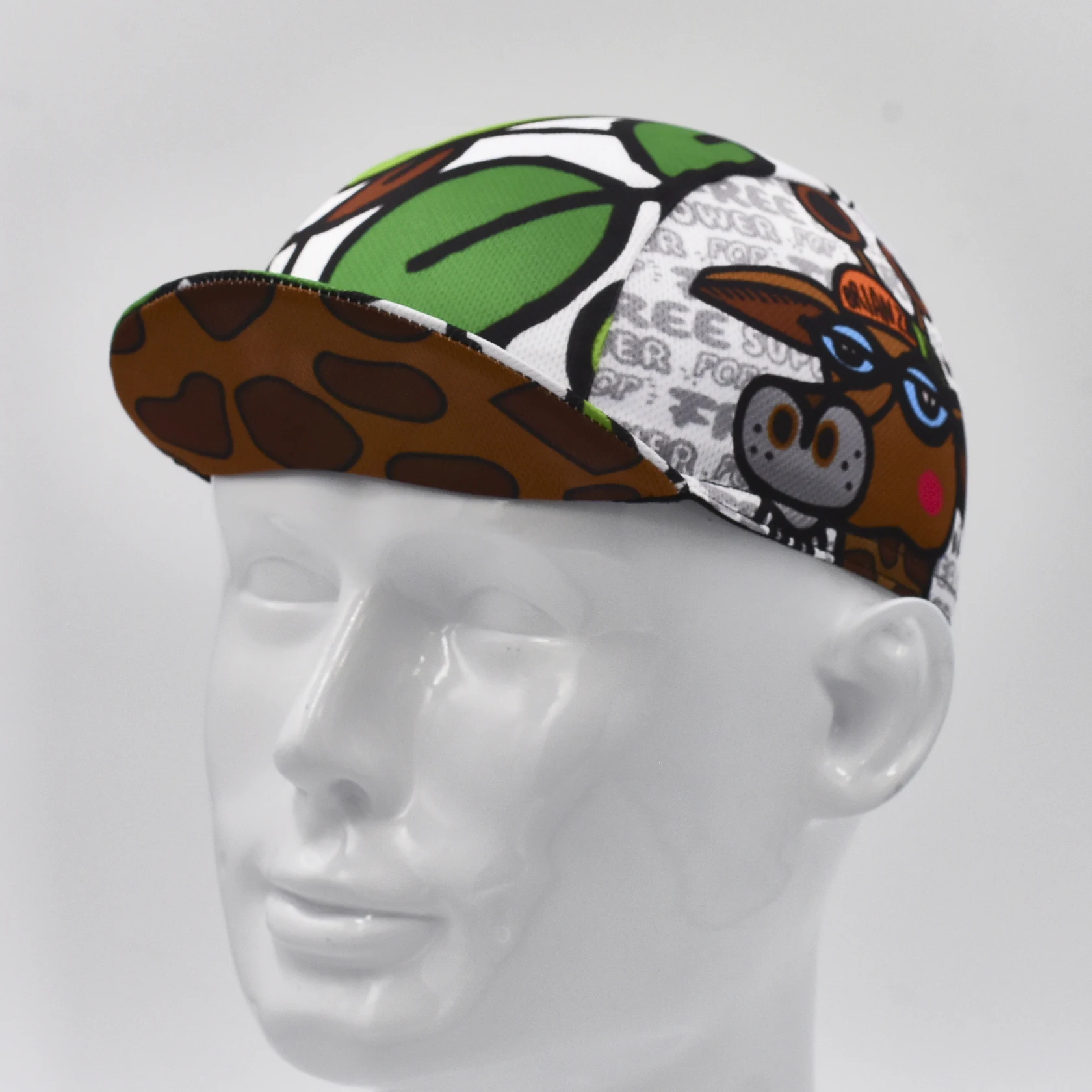 Classic Green Print Cycling Caps Bicycle Cap For Men And Women Breathable UV proof Riding Hat Unisex 3
