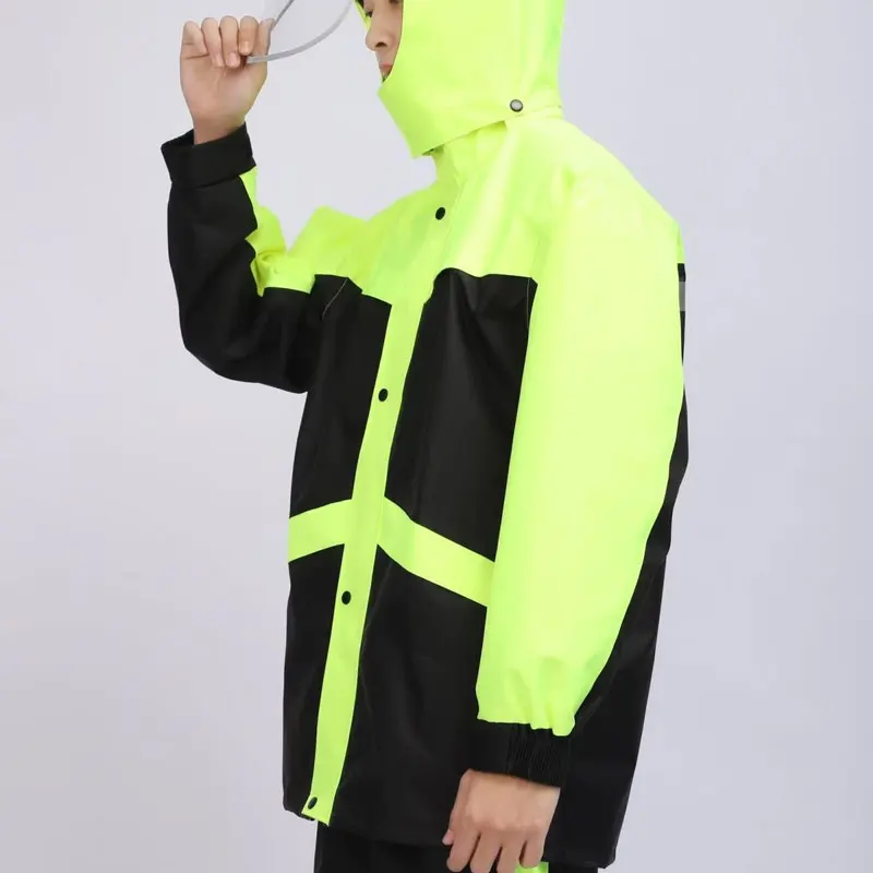 Motorcycle Raincoat Suit Rainstorm Prevention Jacket Pants Camping Hiking Fishing Raincoat Moto Motorcyclist Rider Rain