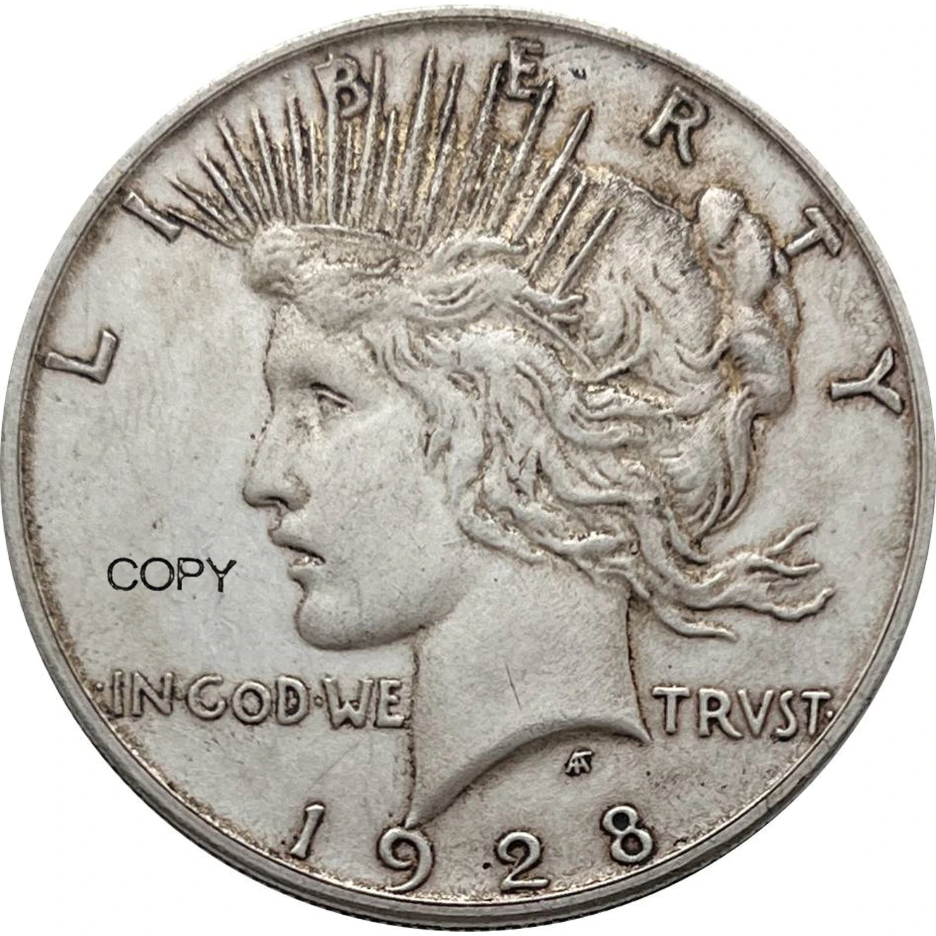 미국 1928 1 One Peace Dollar 실버 도금 미국 복사 기념 동전 미국 Ww2 Liberty Moneda  Collectible Coins - AliExpress