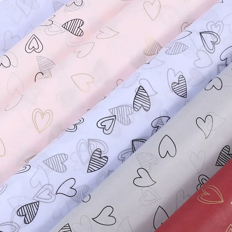 500*700 MM Gift Wrapping Paper DIY Handmade Craft Star Love Dot Pattern Tissue Paper 28 Sheets/lot Floral Packaging Material Gift Wrapping Paper