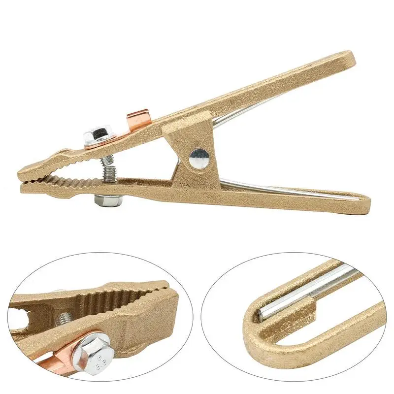 Ground Clamp For Welder A-Shape Cable Gripper 260/300/500A Ground Soldering Earth Clamp Welder Cable Copper Grip Clip For