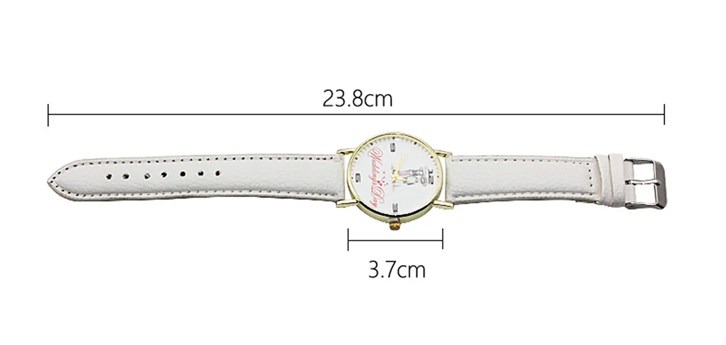 Sublimation Blank 9.4"x 1.45" PU Leather Watch DIY Print on Watch Dial Personalized Heat Press Gifts Souvenirs