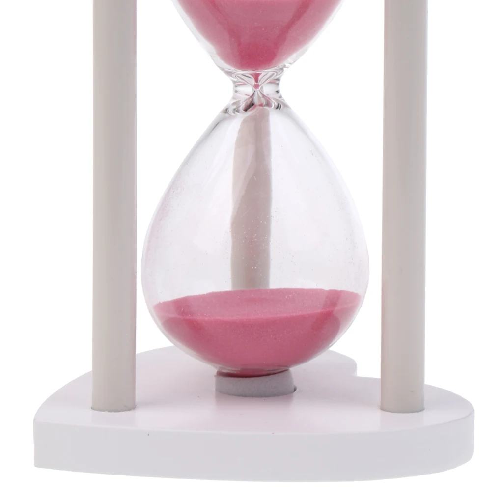 30 Minutes Sandglass Wooden Hourglass Heart Sand Timer Clock Home Decor Gifts 3