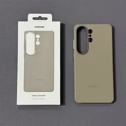 Premium Genuine Leather Shockproof Phone Case - Luxury Back Shell Cover - Galaxy S26 UItra (Dark Gray)