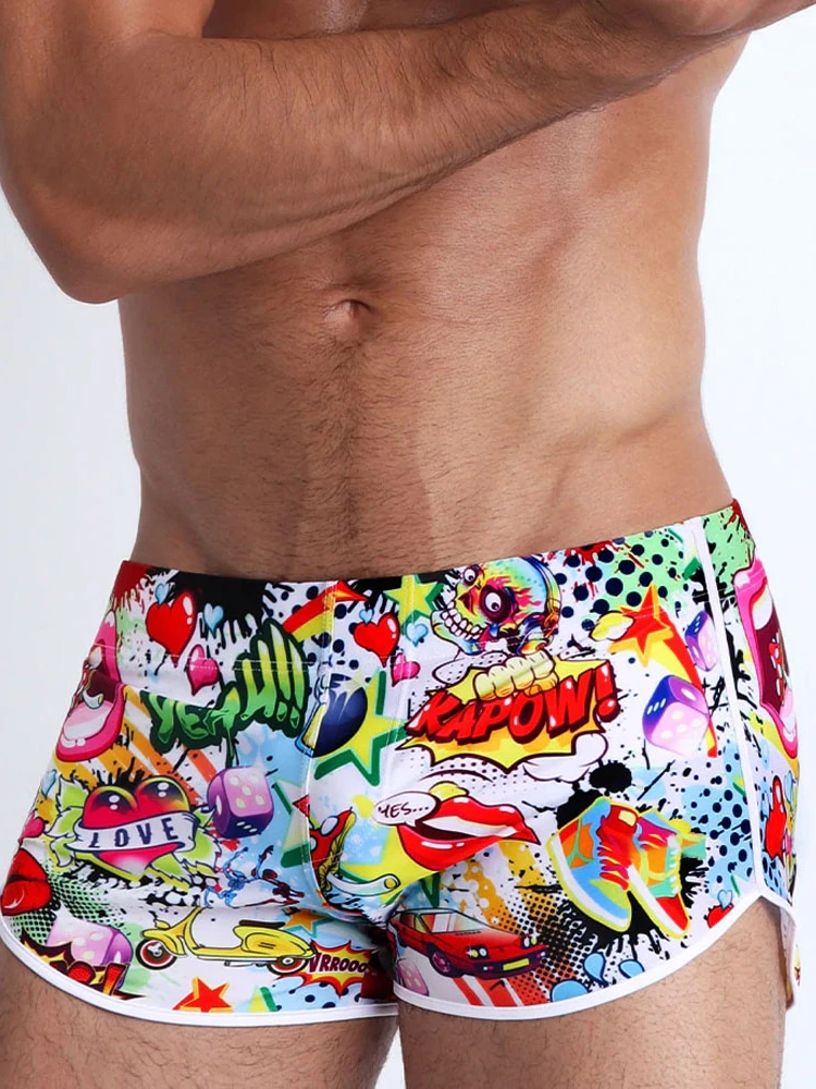Men Swimsuits Swim Shorts Quick Dry Swimwear Beach Swimming Trunks Sport Surfing Jammer Bathing Beachwear