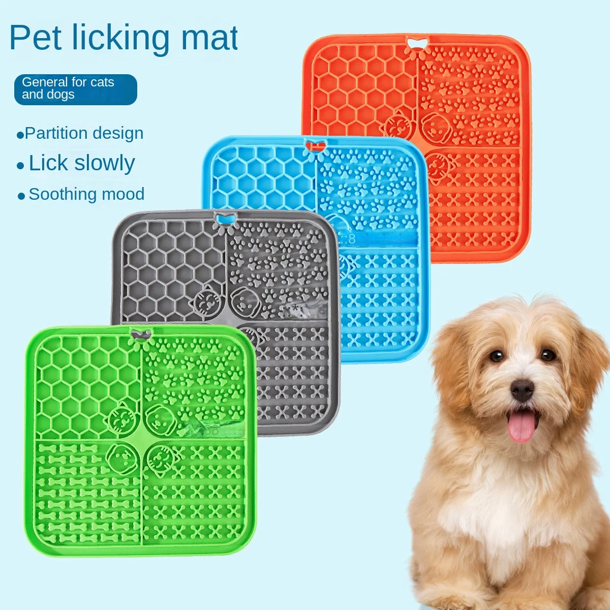 Silicone Pet Licking Pad Dog Slow Feeder Pad Dog Licking Mat With