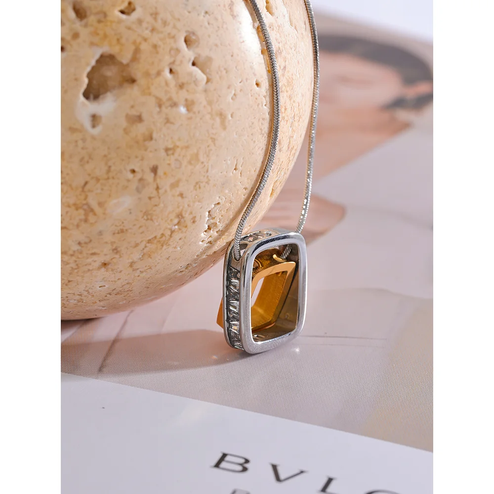Yhpup Stainless Steel Pendant Necklace Unisex