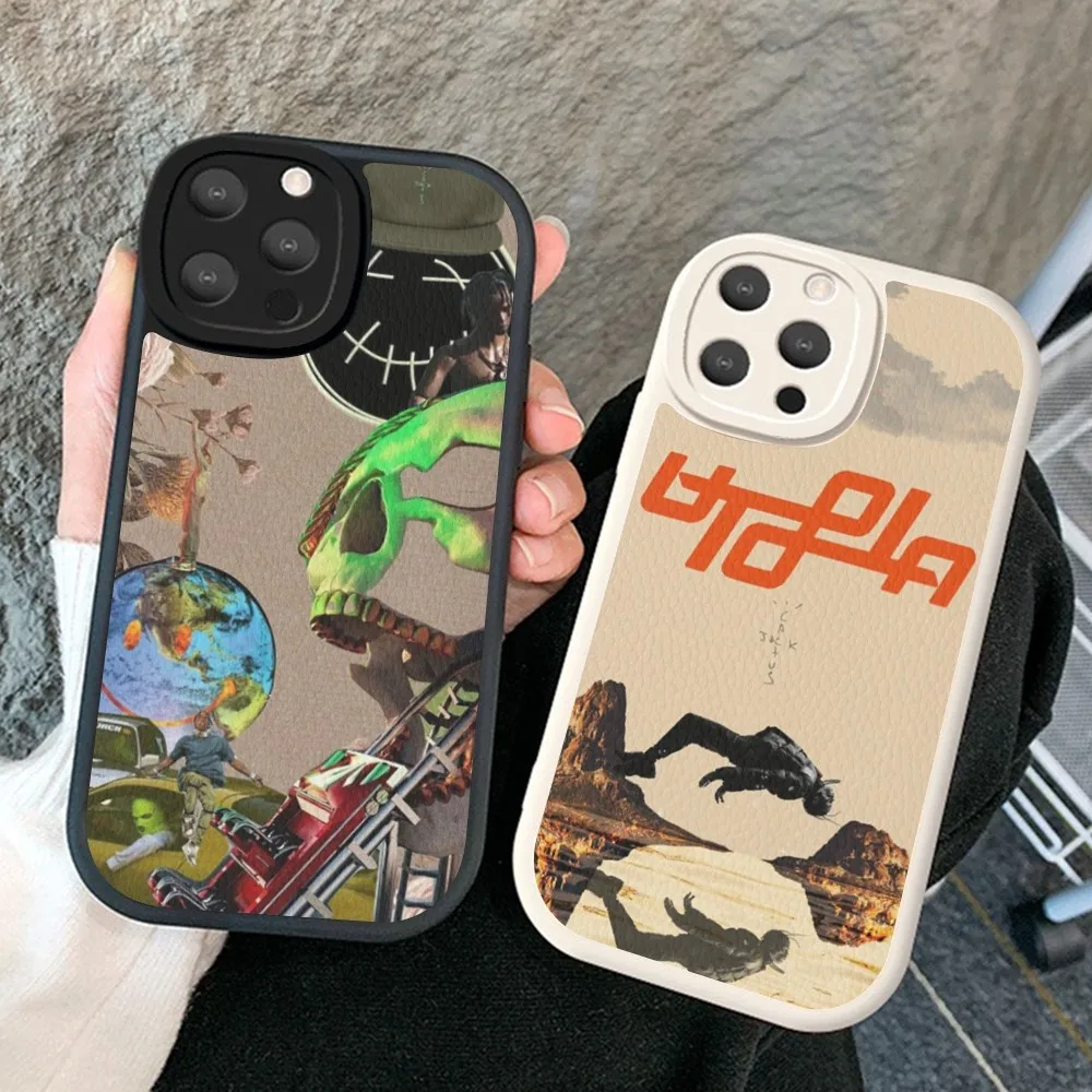 Astroworld Utopia Travis Scott Cactus Jack Custodia In Pelle Rigida Per Iphone 14 13 12 Mini 11 14 Pro Max Xs X Xr 7 8 Plus