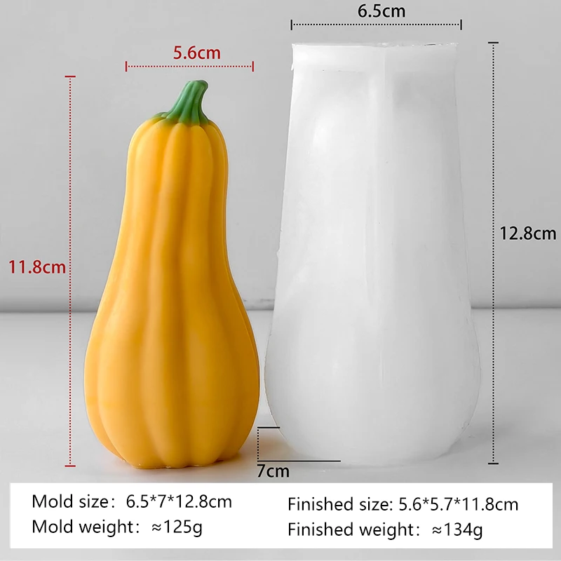Halloween Pumpkin Silicone Mold for DIY Candle, Resin, and Soap Crafting
