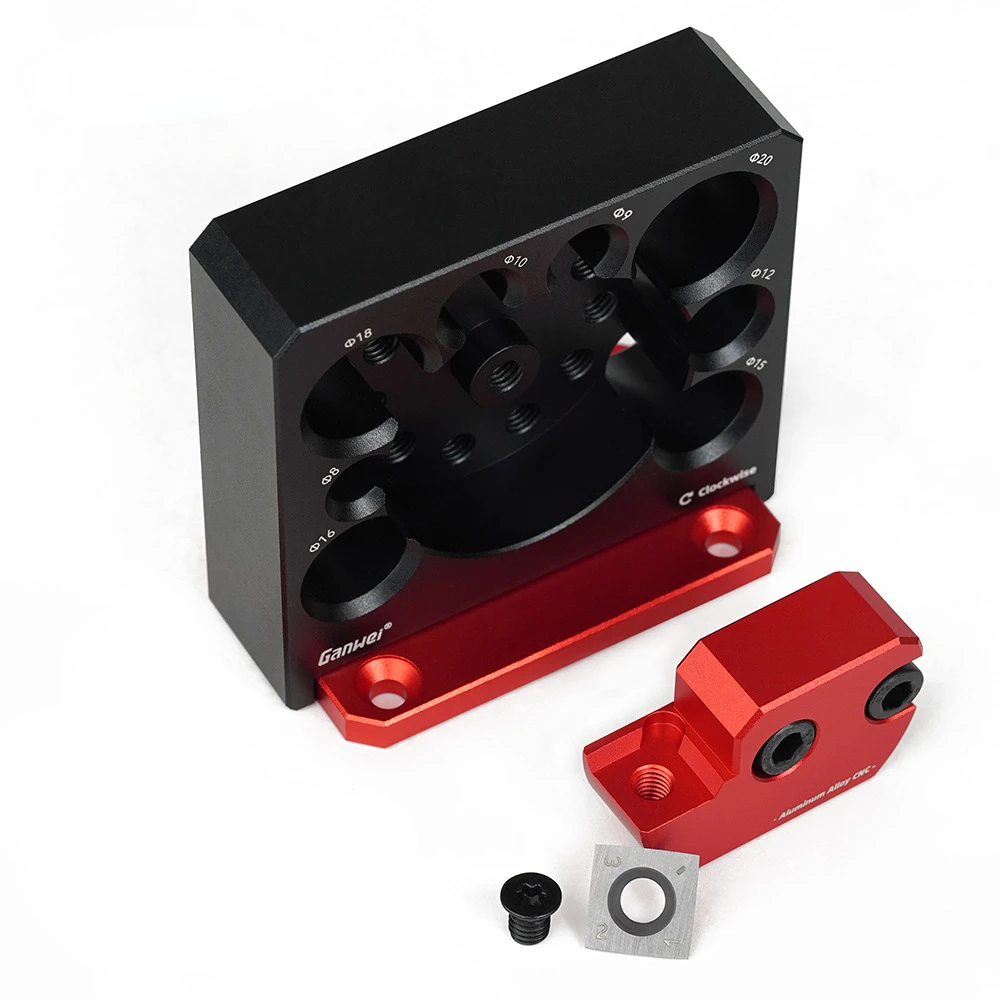 8 Holes Dowel Maker Jig Kit w/ Carbide Blades-Metric and Inch Woodworking Electric Drill Milling Dowel Round Rod Auxiliary Tool