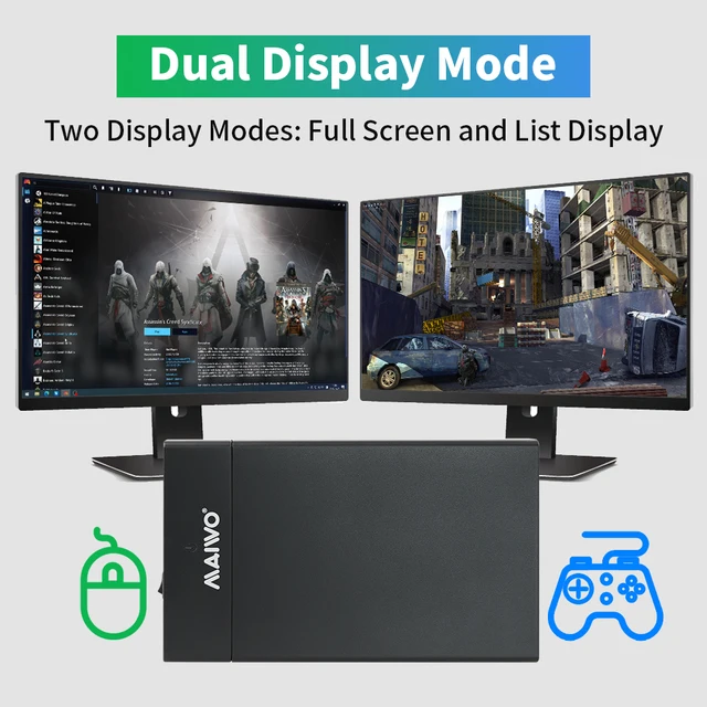 PC Game Console AAA Gaming External Hard Drive 12TB Built in 390 Large Games Playnite System HDD For WIN PC/Laptop Plug and Play 4