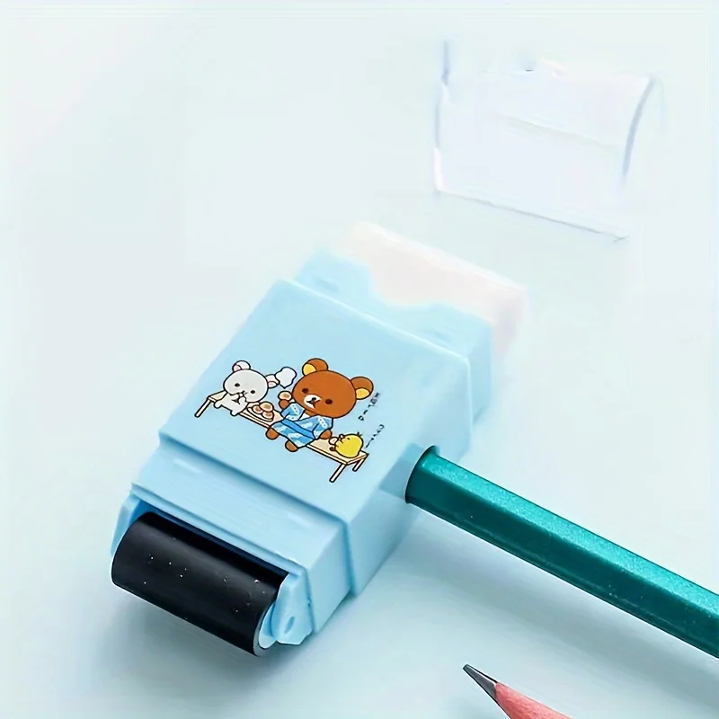 1-Pc 3-in-1 Pencil Sharpeners, Pencil Sharpener and Eraser Combo, Sharp Blades, Easy Erasing, Suitable for Schools, Business, Office Supplies, Study Rewards, Etc., Easter - 2