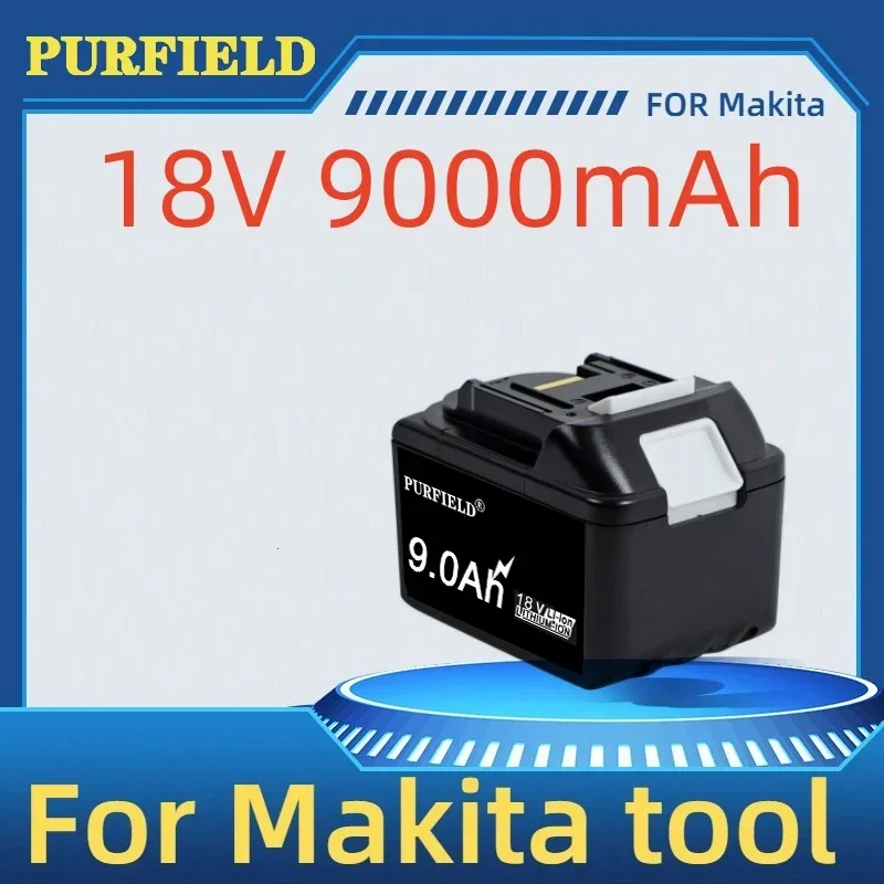 Purfield-bateria Recarregável e Carregador para Makita 18v 9.0ah Bl1830 9000mah Bl1840 Bl1850 Bl1860 Bl1860b Ferramentas