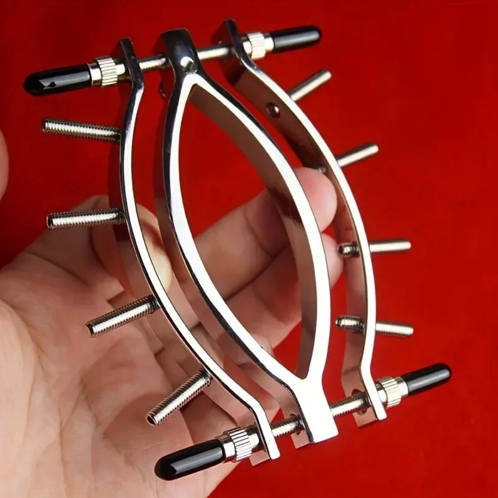 Metal Female Labia Clip Clitoris G-spot Tease Endoscopic Peeping Vagina Erotica Pussy Hoof Clip 8 Screws Dilatador De Vagina Cha