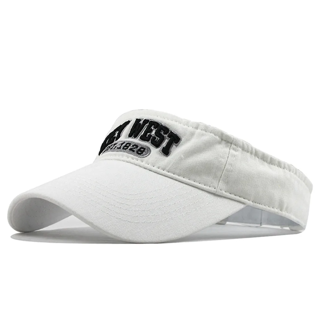  - Letter Summer Sports Sun Hats Women Hat Men's Cap Adjustable Cotton Visor UV Protection Top Empty Tennis Golf Running Sunscreen