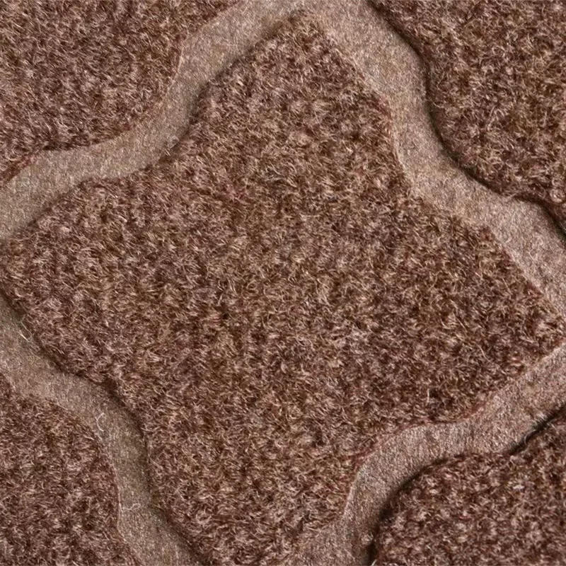 76x20cm Adhesive Free Self-adhesive Stair Mat TPR Anti-slip Step Pad Repeatedly Used Floor Rug Brushed Embossed Carpet 4