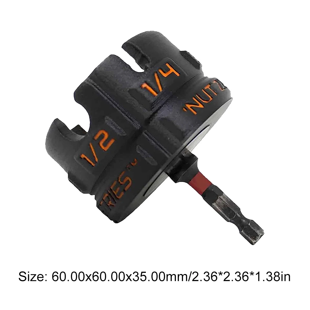 Metal Nut Zipper Drill Attachment for Fast Nut and Bolt Removal Nut Remover Bolt Extractor Tool for Conduit Racks Socket Wrench