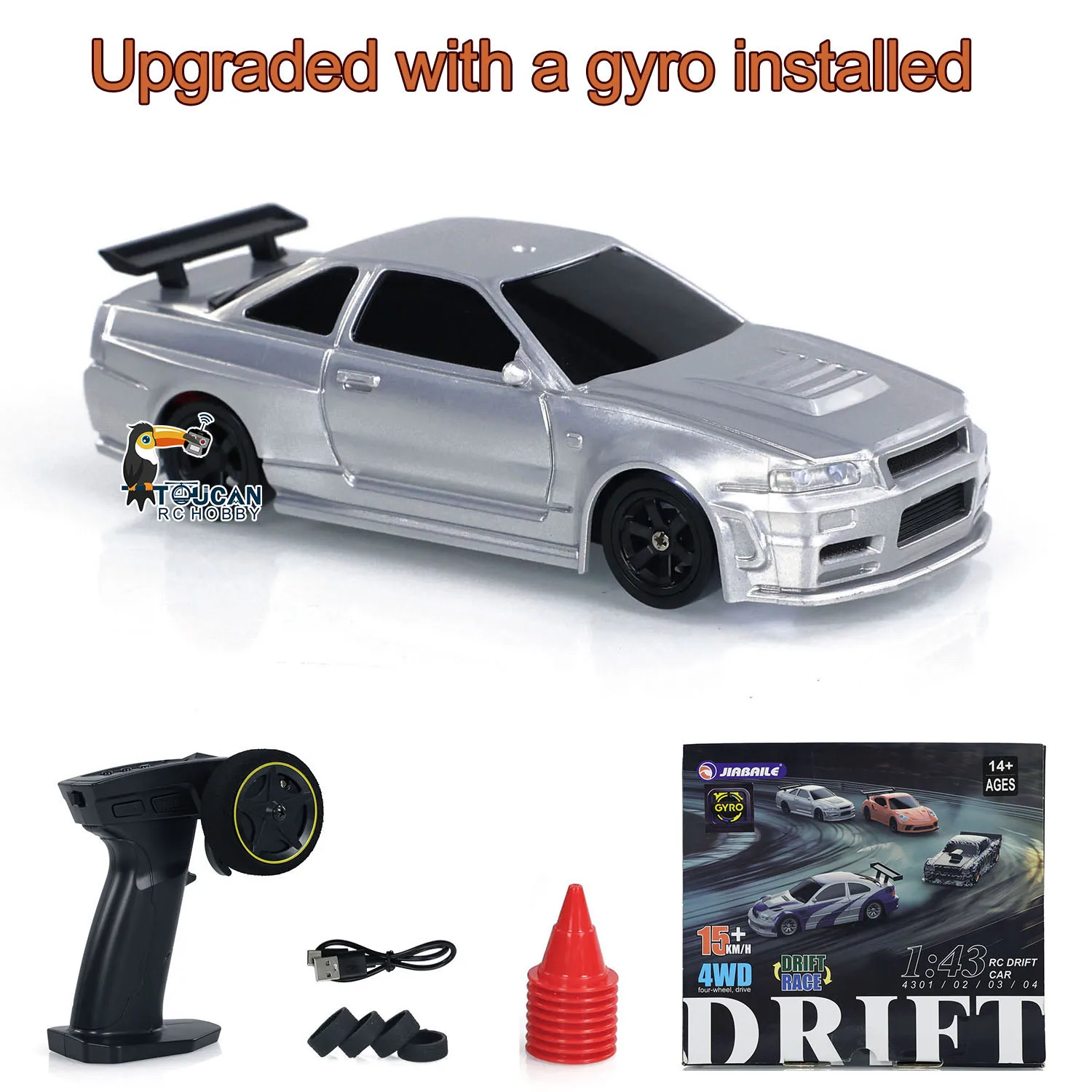 RC Mini Toys 1/43 RC Racing Car 4WD Fully Proportional RTR with Gyro 2.4G Radio Control Drifting Cars High Speed Model Gifts 5
