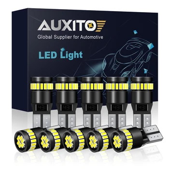 AUXITO-W5W LED T10 LED Canbus 전구, 자동차 주차 위치 정리 조명 인테리어 지도 돔 독서 램프 12V 화이트, 10 개