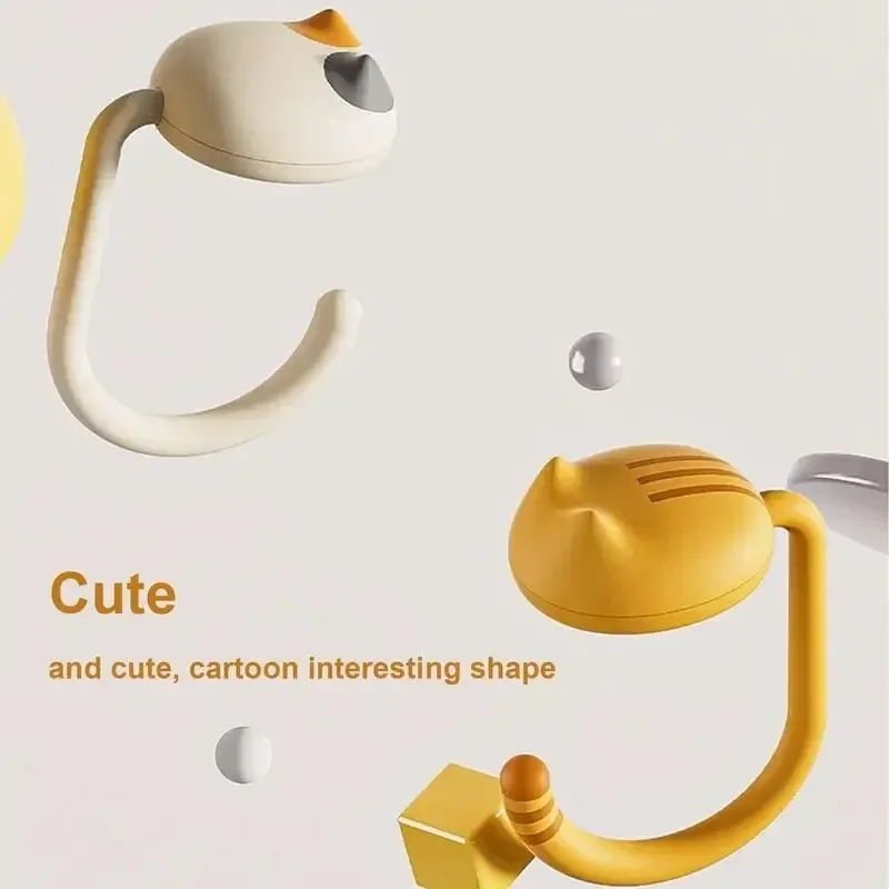 Cute Cat Tail Purse Hook Portable Multifunctional Table Bag Hooks
