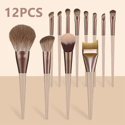 Deluxe 12 - Piece Makeup Brush Set with Cosmetic Bag (12PCS)