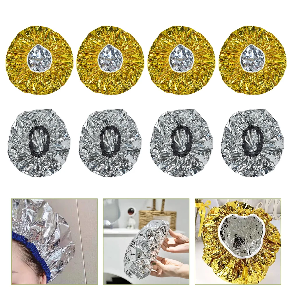

8pcs Hair Treatment Caps Disposable Shower Caps Hair Salon Hair Dye Supplies