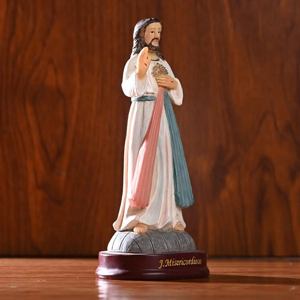 

Durable Jesus Statue Resin Holy Family Statue Colorful Resin Jesus Figure Ornament Set for Catholic Renaissance Collection