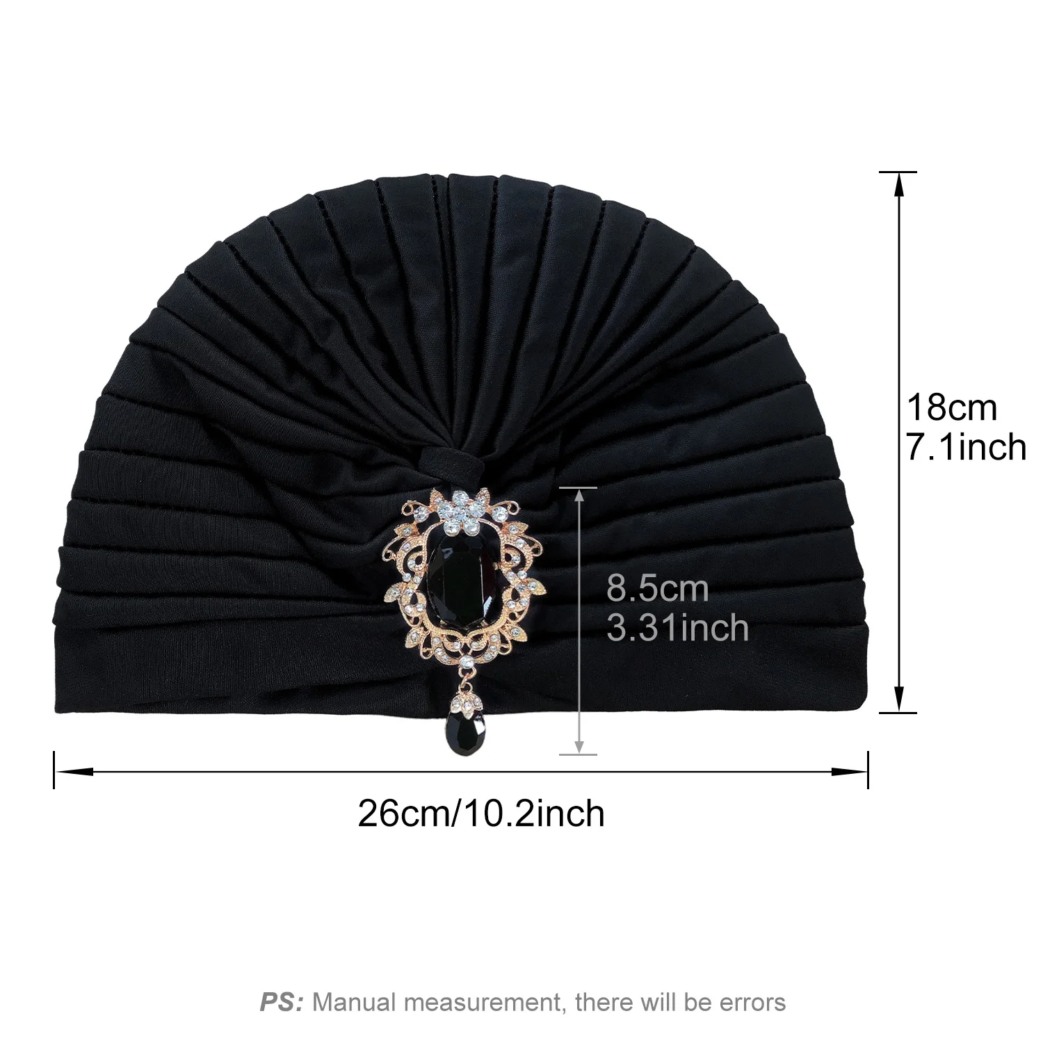 Women Luxury Diamonds Divas Stretchable Turban Head Wrap Hat Female Muslim Indian Hat Bandana Chemo Cap African Hat Headwear 2