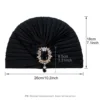 Women Luxury Diamonds Divas Stretchable Turban Head Wrap Hat Female Muslim Indian Hat Bandana Chemo Cap African Hat Headwear 2