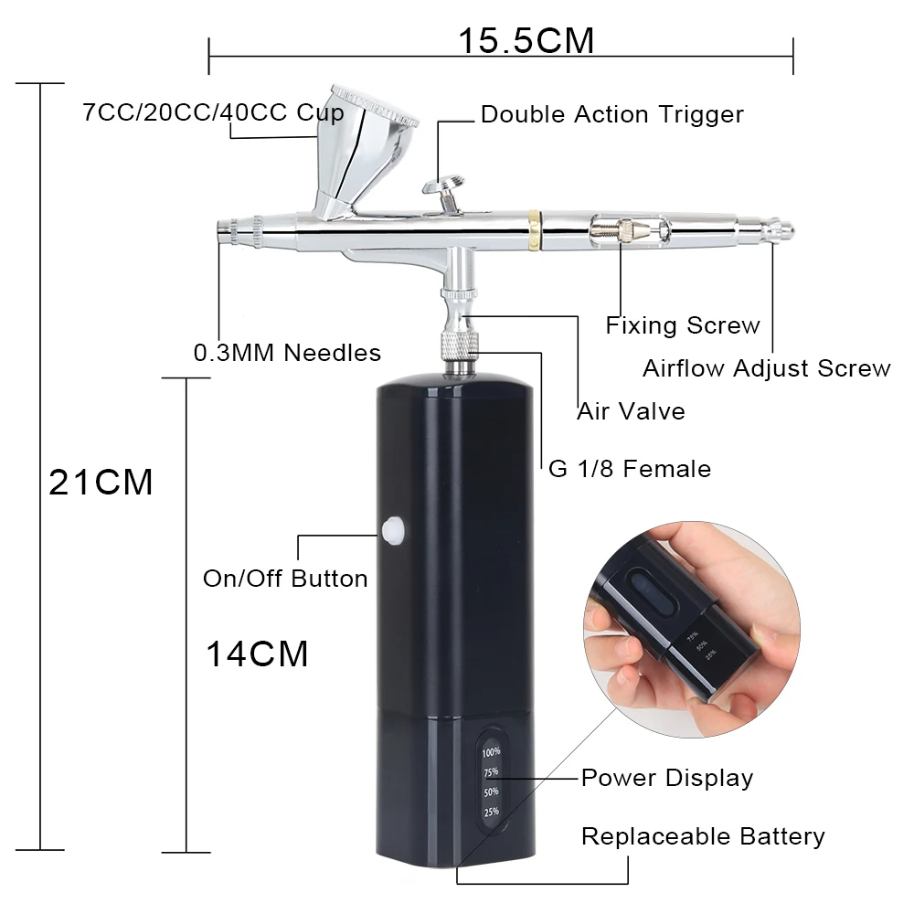 Portable Mini Airbrush Compressor Kit Replace Battery Paint Spray Gun DIY  High Pressure Pneumatic For Make Up Nail Cake Car Art - AliExpress