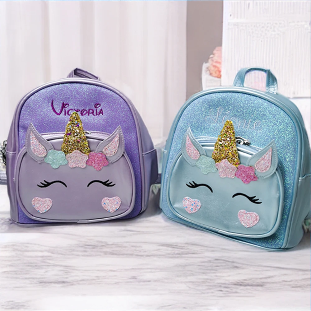 Милая детская школьная сумка с вышивкой имени на заказ