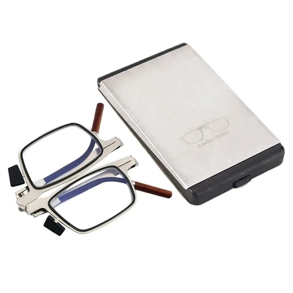 Blue Ray Blocking Anti-Blue Light Reading Glasses Mobile Phone Holder Eye Protection Hyperopia Glasses Portable Metal