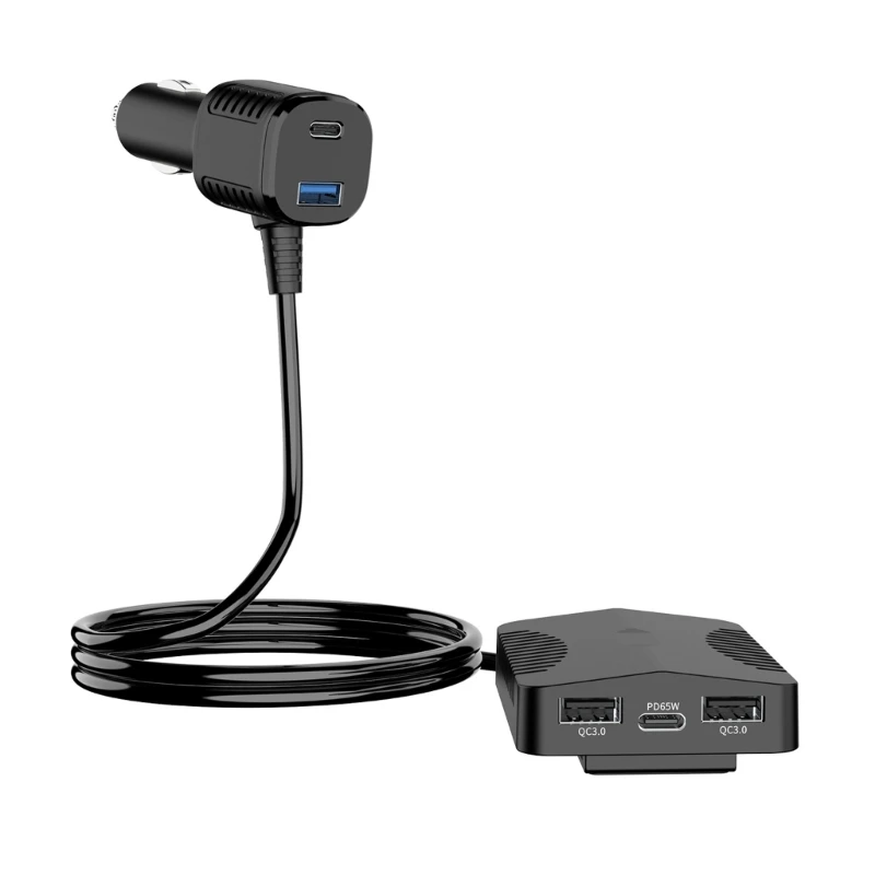 

65W 5-Port USB Quick Charging QC3.0 Car Multifunctional 5-port Vehicles for 12V-24V Vehicles
