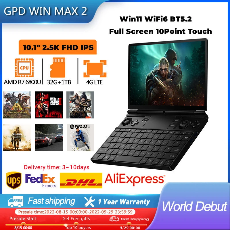 ミニPC GPD WIN MAX R7 6800U 1TB/32GB LTE 904137bfca173bf8e1c69ba674dd24