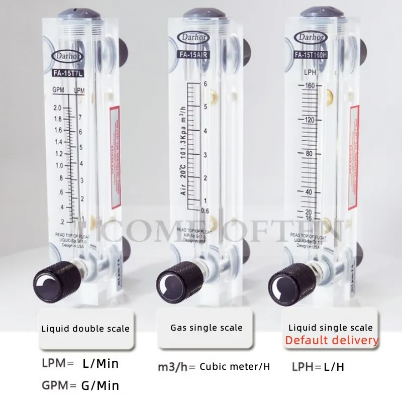 Plexiglass Surface Plate Nitrogen Oxygen Water Liquid Float Flowmeter With Regulator FA-15T Sigal Scale LPM LPH flow meter water flow meter turbine flow meter digital turbine flow meter