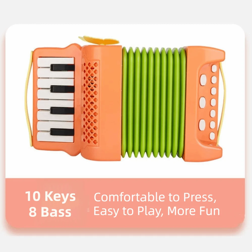 소형 아코디언 음악 계몽 그립 운동 어린이 아코디언 악기 컴팩트 인터랙티브