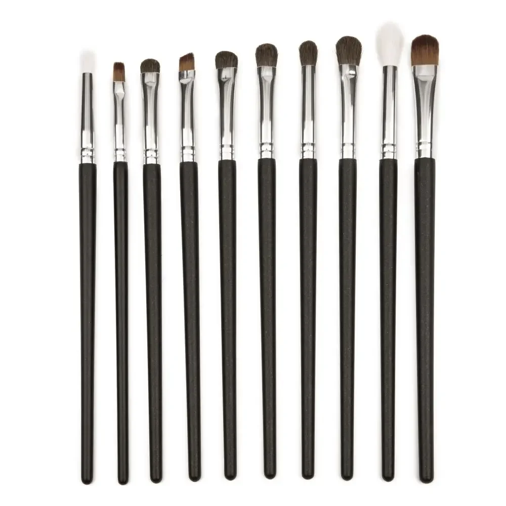 

SHINEDO Pro 9/10 Pcs Tapered Crease Blending Goat Horse Hair Pencil Angled shader Eyeshadow Cosmetic Kit Lip Makeup Brushes