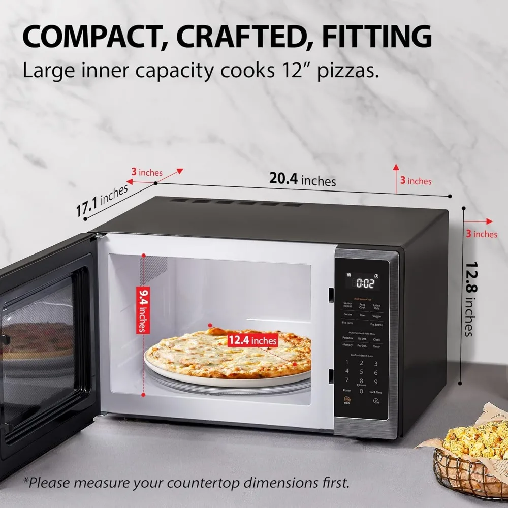 ML2-EM12EA(BS) Countertop Microwave Oven With Stylish Design As Kitchen Essentials, Smart Sensor, ECO Mode & Mute Function 6