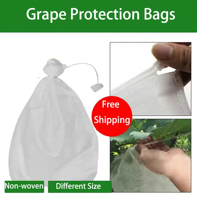100Db Gyümölcsvédelmi Táskák Madárkert Elleni Húzózsák Nettó Táska Mezőgazdasági Kártevőirtó Szerszám Megakadályozzák A Gyümölcsfát - Image 4