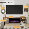 70" Entertainment Center with LED Lights,Remote Control,TV Media Console,Fireplace TV Stand with 36" Fireplace Up to 80" TVs 6