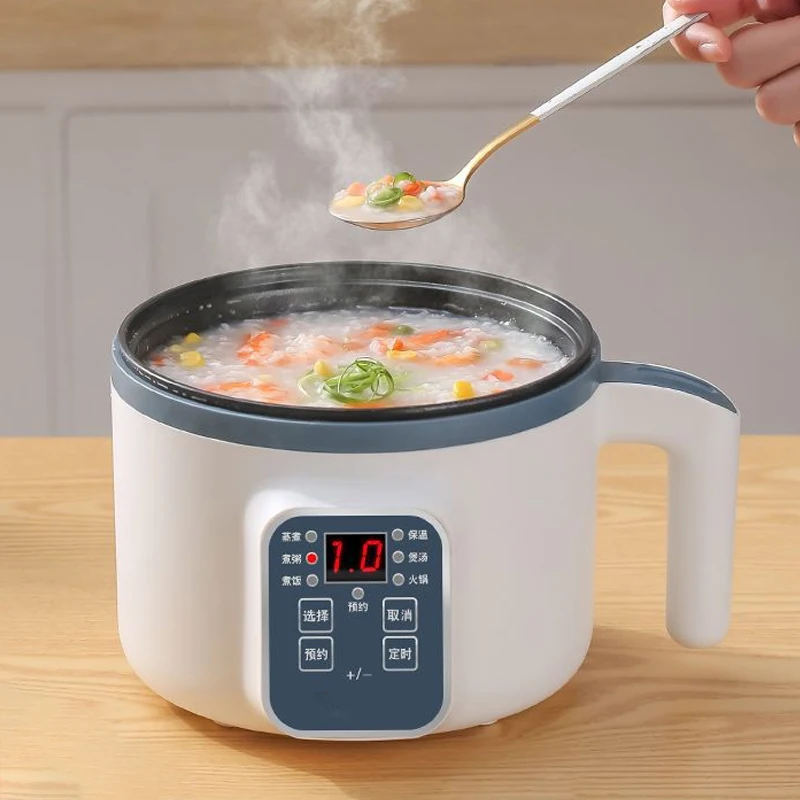 1.5L Capacity Mini Home Cooking Pot Multifunctional Rice Cooker Non Stick  Pan Safety Material Potable Stockpot Utility Electrice