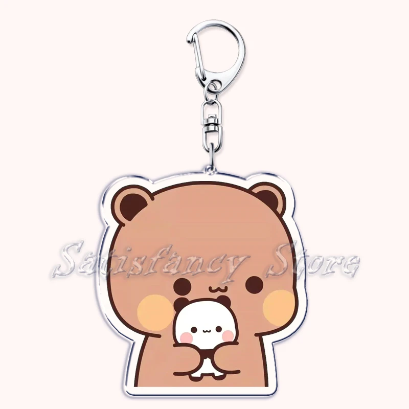 Bubu Dudu Cartoon Weiß und Grau Paar Bären Schlüsselanhänger Ring für Zubehör Tasche Anhänger Schlüsselanhänger Schmuck Fans Liebhaber Geschenke – Detail 27
