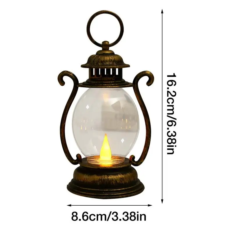 Retro Lantern Retro Camping Hanging Lanterns Battery Powered Led Small Oil Lamp For Fishing Tent Camping Equipment camping light portable lanterns camping lamp camping lantern