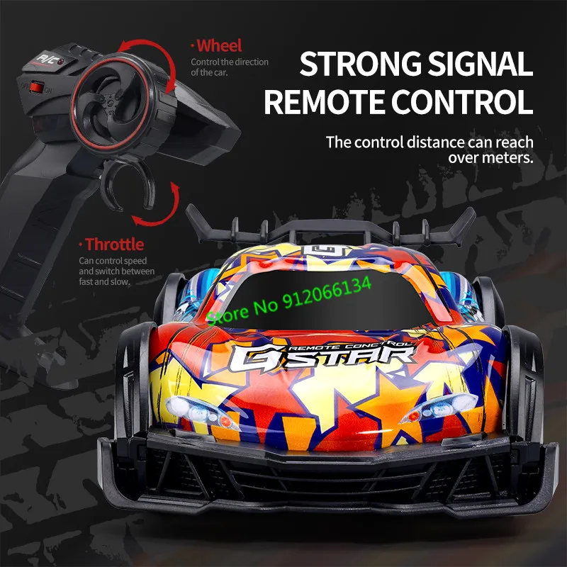 1:18 Championships Electronic Mini RC Racing Car 2.4G High Speed Drift Sports Radio Control Car Toys with Colorful Led Lighting 4